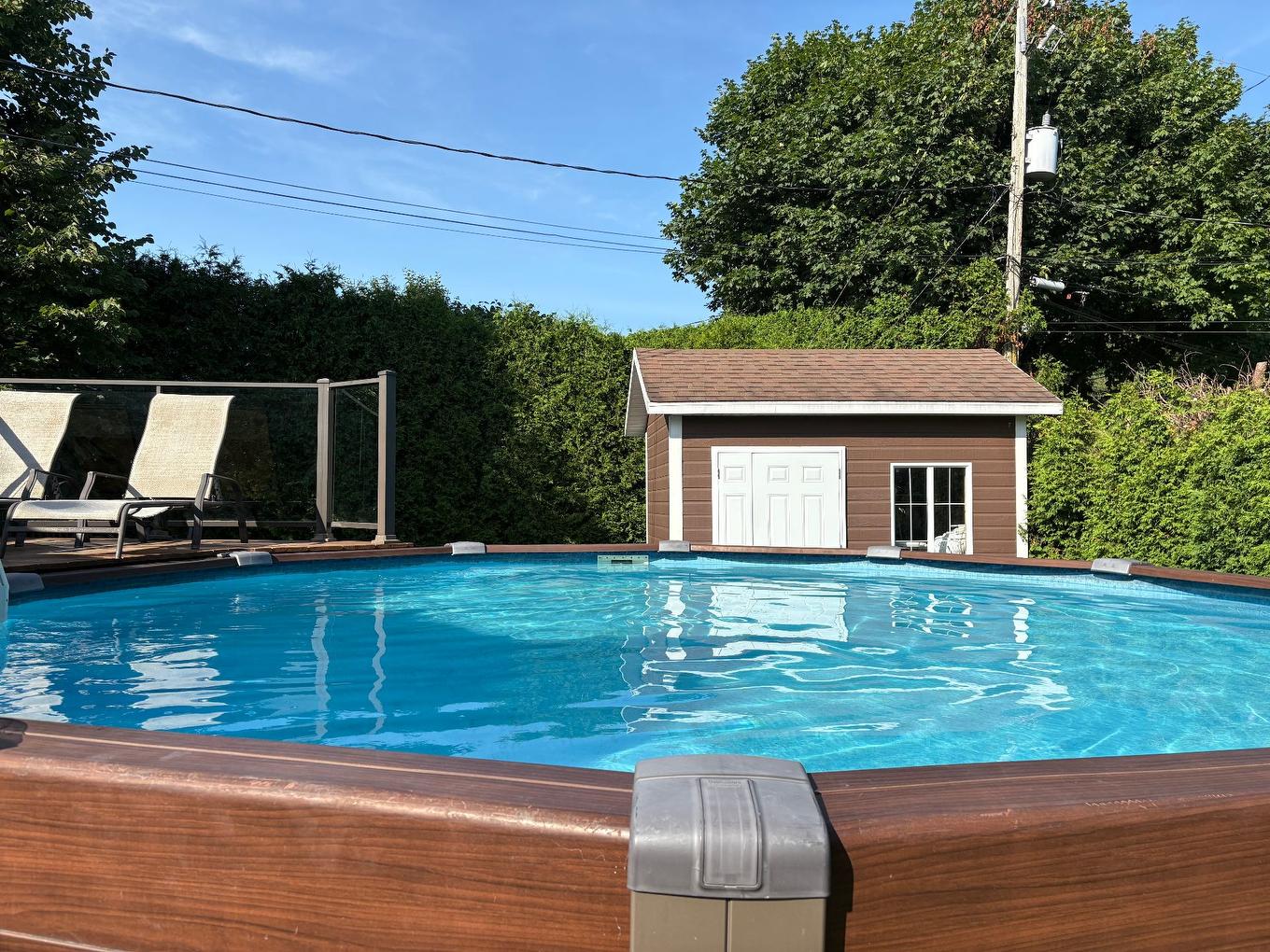 Pool - 1300 Rue Touzeau, Québec (Sainte-Foy/Sillery/Cap-Rouge), QC - Outdoor With Above Ground Pool
