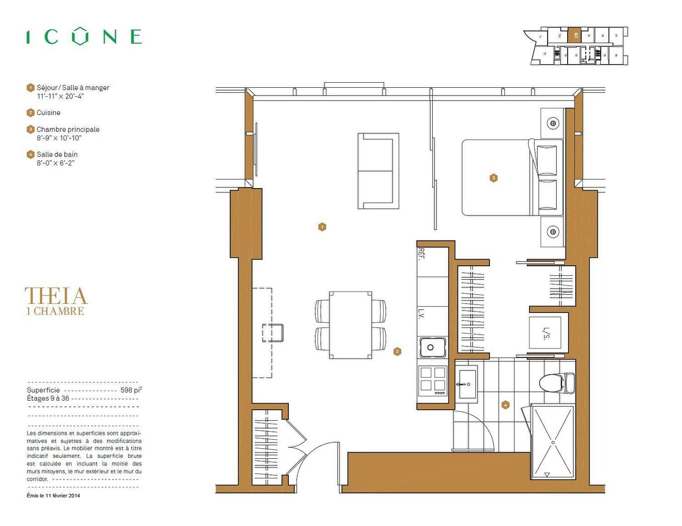 Plan (croquis) - 2808-1155 Rue De La Montagne, Montréal (Ville-Marie), QC - Other