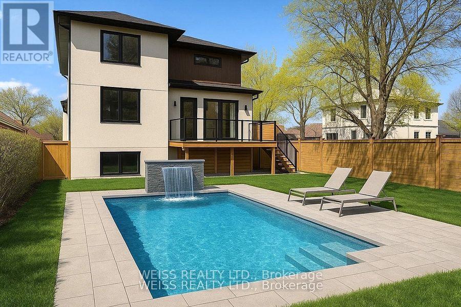 pool rendering - 137 Bannockburn Avenue, Toronto, ON - Outdoor With In Ground Pool With Deck Patio Veranda