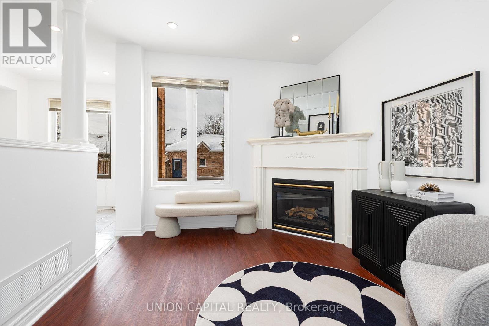 29 Queen'S Plate Drive, Markham, ON - Indoor Photo Showing Living Room With Fireplace