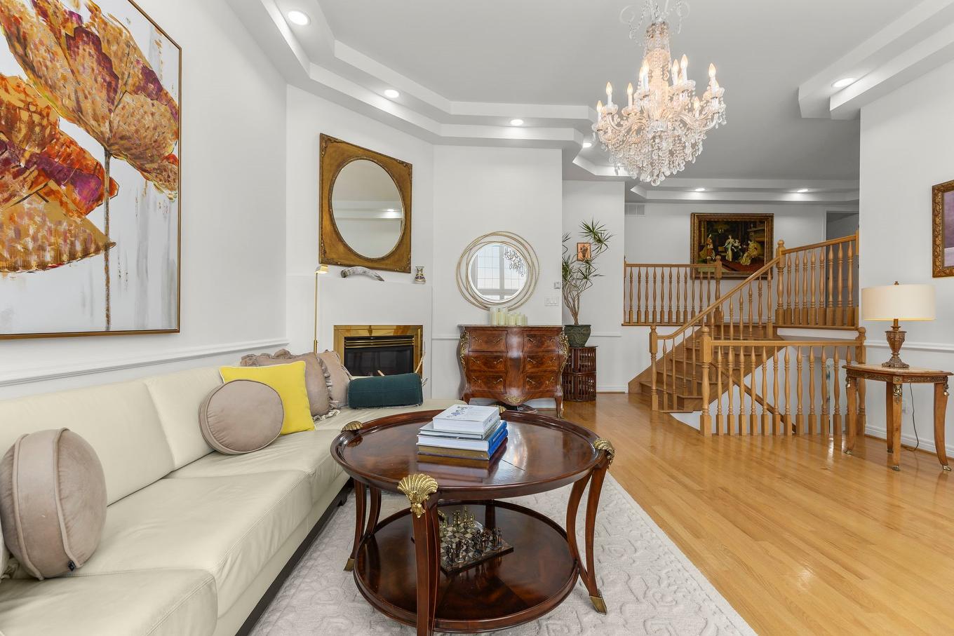 Family room - 241 Rue Dali, Dollard-Des-Ormeaux, QC - Indoor With Fireplace