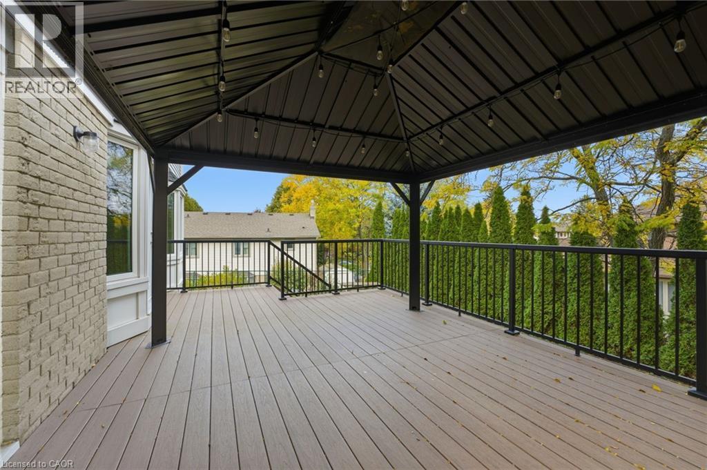 Deck wth Gazebo and string lights included - 84 Chatterson Drive, Ancaster, ON - Outdoor With Deck Patio Veranda With Exterior