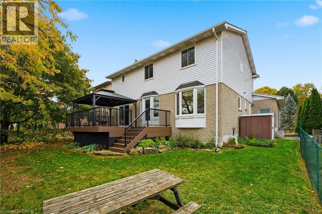 Backyard view toward home - 84 Chatterson Drive, Ancaster, ON - Outdoor With Deck Patio Veranda