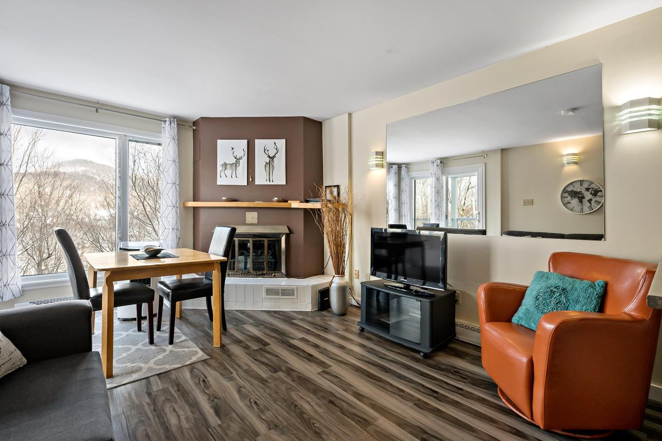 Salon - 207-136 Rue Du Mont-Plaisant, Mont-Tremblant, QC - Indoor Photo Showing Living Room With Fireplace