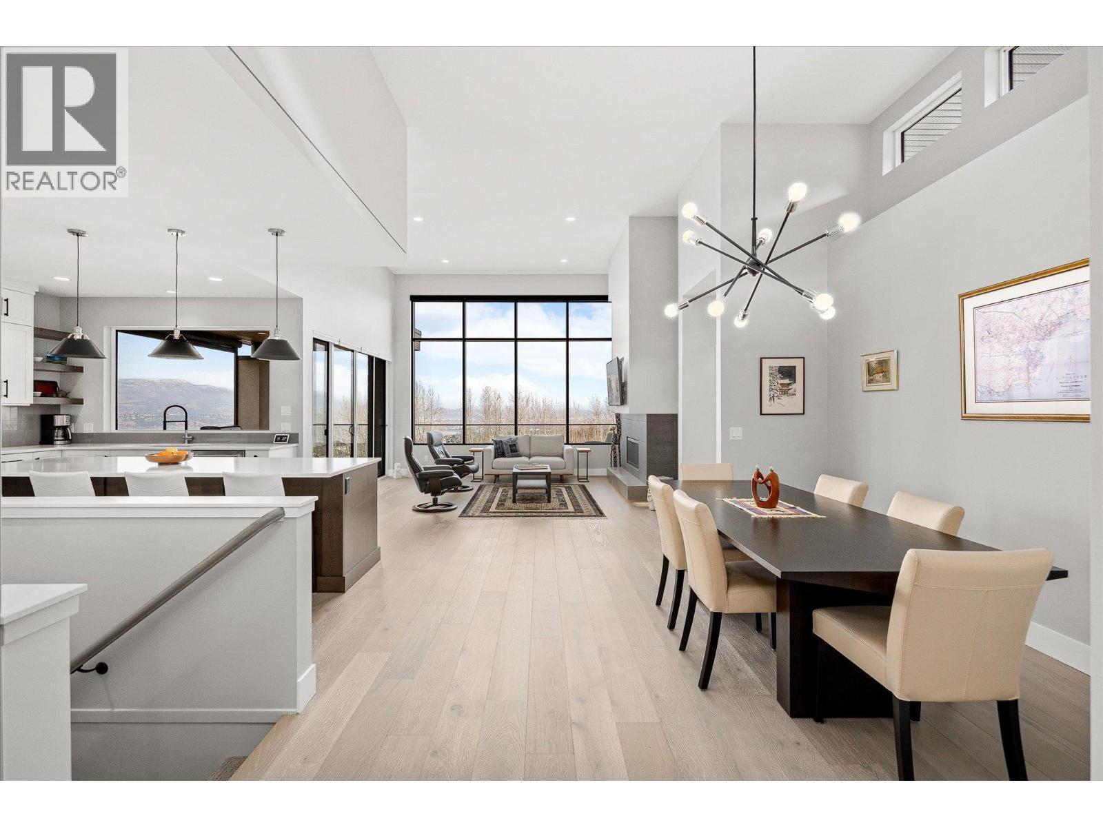 Open concept Great Room layout - 468 Sparrow Hawk Court, Kelowna, BC - Indoor Photo Showing Dining Room