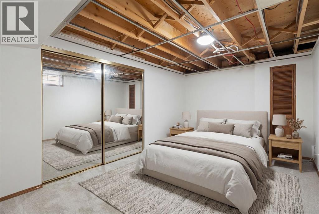 basement bedroom - (window not to egress) - 987 Berkley Drive Nw, Calgary, AB - Indoor Photo Showing Basement