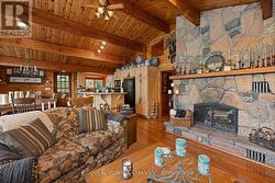 Cozy Wood Fireplace -