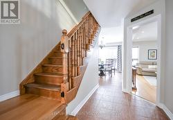 Hardwood staircase. -