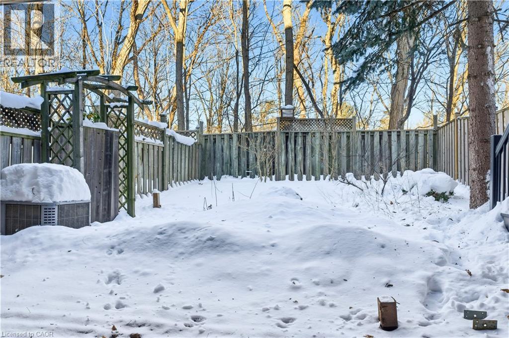 Snowy yard featuring a fenced backyard - 1489 Litchfield Road, Oakville, ON - Outdoor