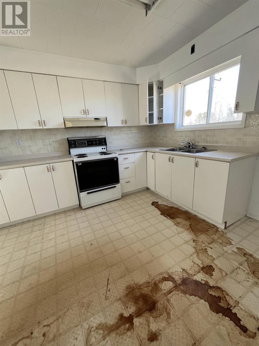 22 Low Ave, Gogama, ON - Indoor Photo Showing Kitchen With Double Sink