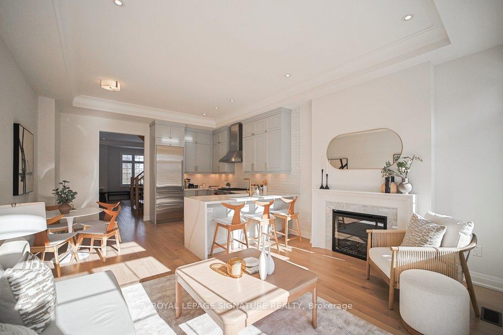 4163 Major Mackenzie Drive E, Markham, ON - Indoor Photo Showing Living Room With Fireplace
