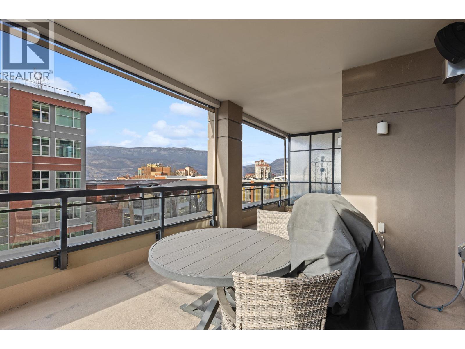 Patio off of Living Room - 1395 Ellis Street Unit# 506, Kelowna, BC - Outdoor With Deck Patio Veranda With Exterior
