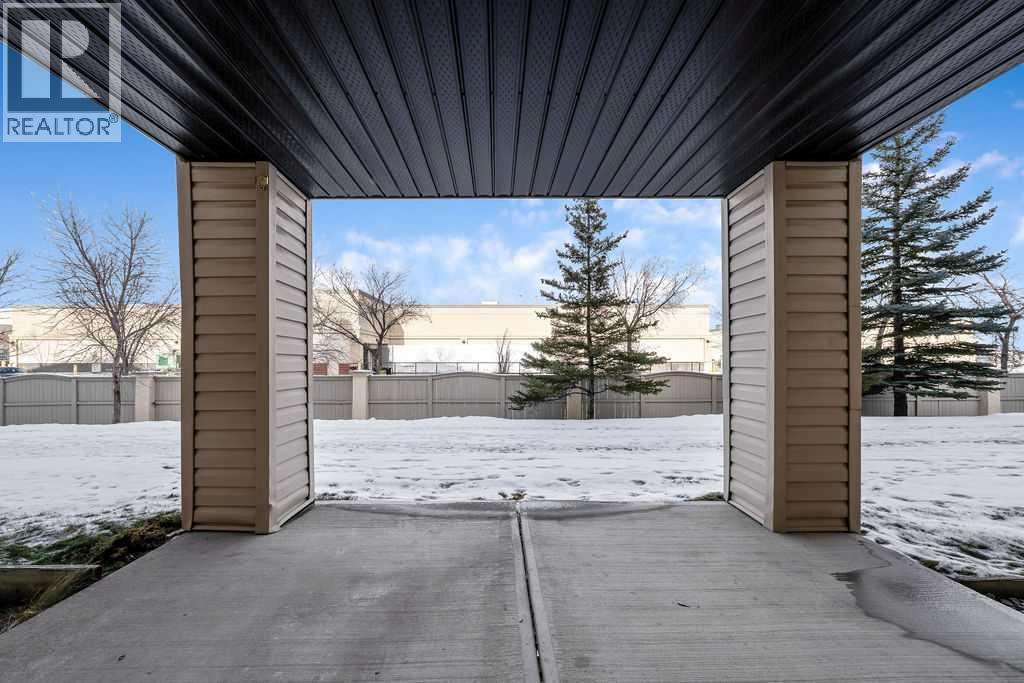 Patio Facing North - 1120, 4975 130 Avenue Se, Calgary, AB - Outdoor