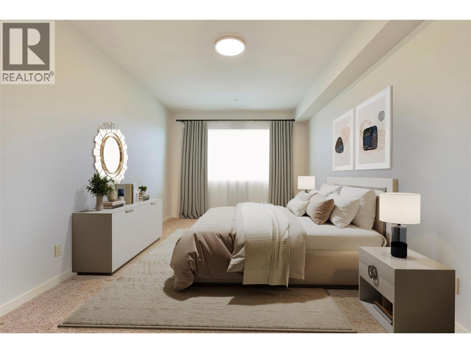 Virtually Staged - 3739 Casorso Road Unit# 313, Kelowna, BC - Indoor Photo Showing Bedroom