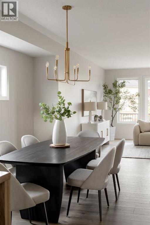 88 Sunrise Heath, Cochrane, AB - Indoor Photo Showing Dining Room