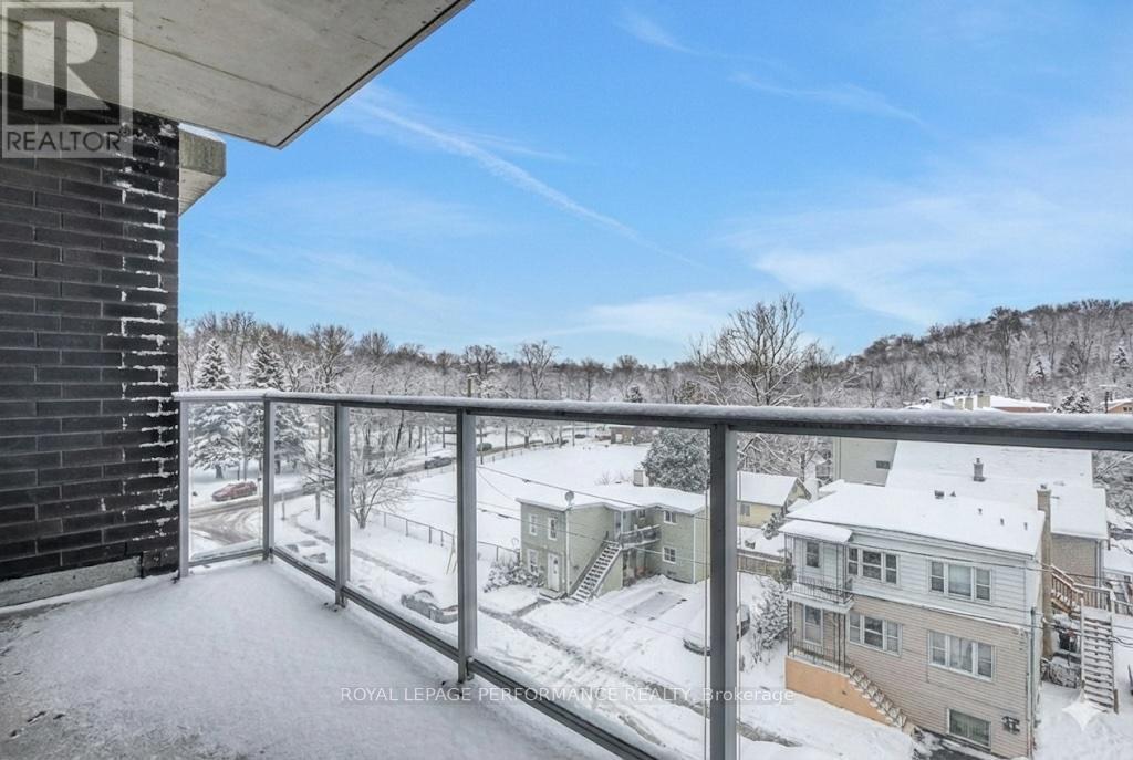 Virtually staged - 413 - 7 Marquette Avenue, Ottawa, ON - Outdoor With Balcony