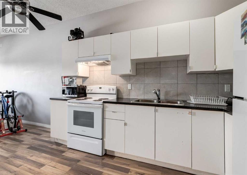 7634 & 7636 22A Street Se, Calgary, AB - Indoor Photo Showing Kitchen With Double Sink