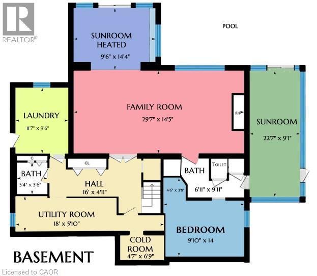 Basement floorplan - 3 Fallsview Road, Hamilton, ON - Other