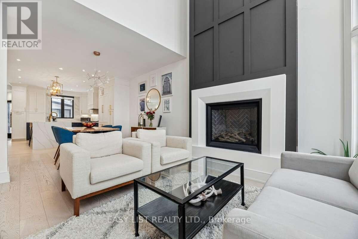 6 Devonridge Crescent, Toronto, ON - Indoor Photo Showing Living Room With Fireplace