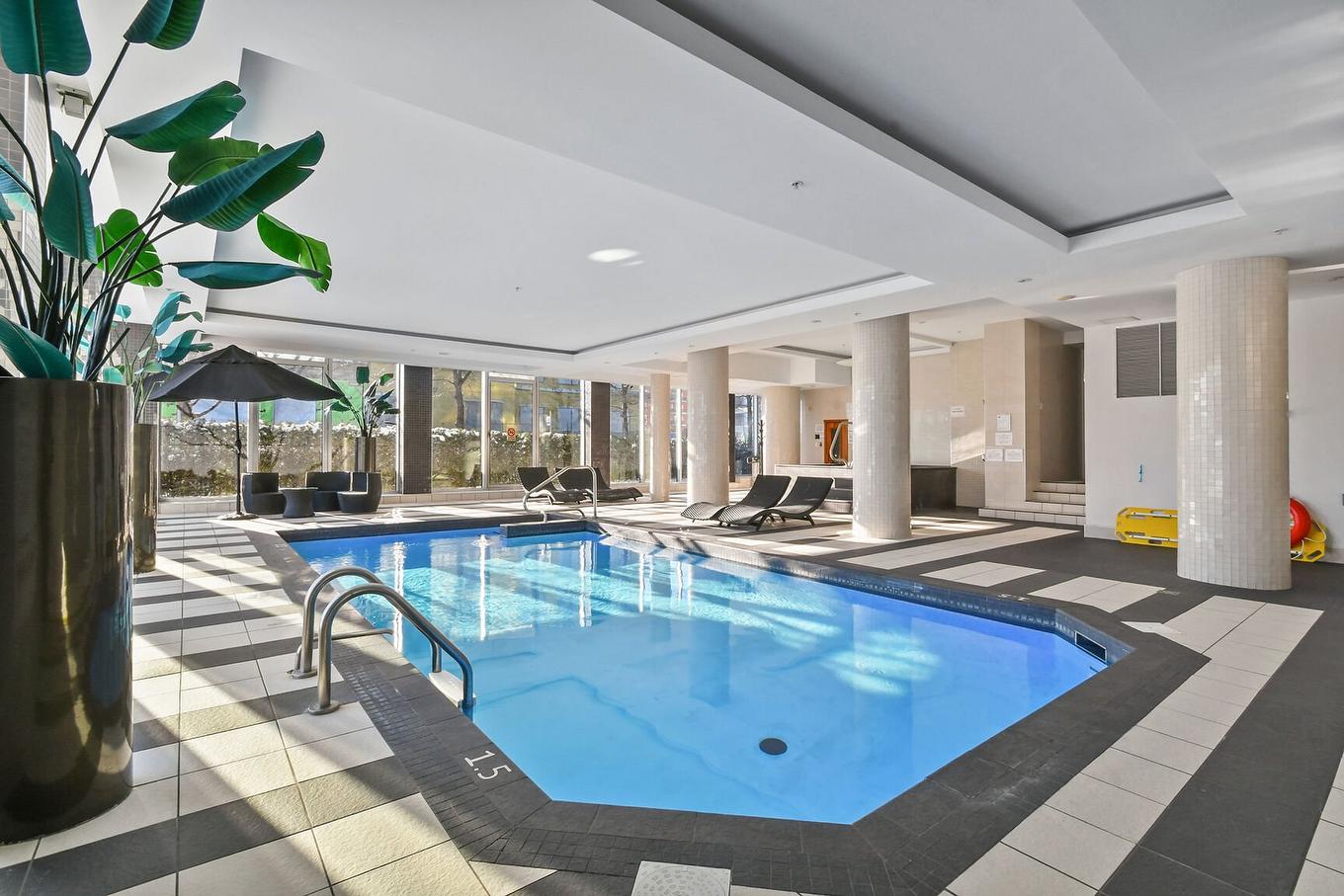 Pool - 305-3635 Av. Jean-Béraud, Laval (Chomedey), QC - Indoor Photo Showing Other Room With In Ground Pool