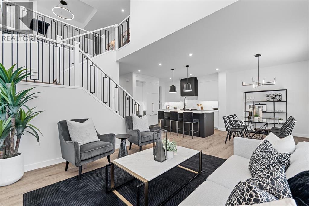 568 Walgrove Boulevard Se, Calgary, AB - Indoor Photo Showing Living Room