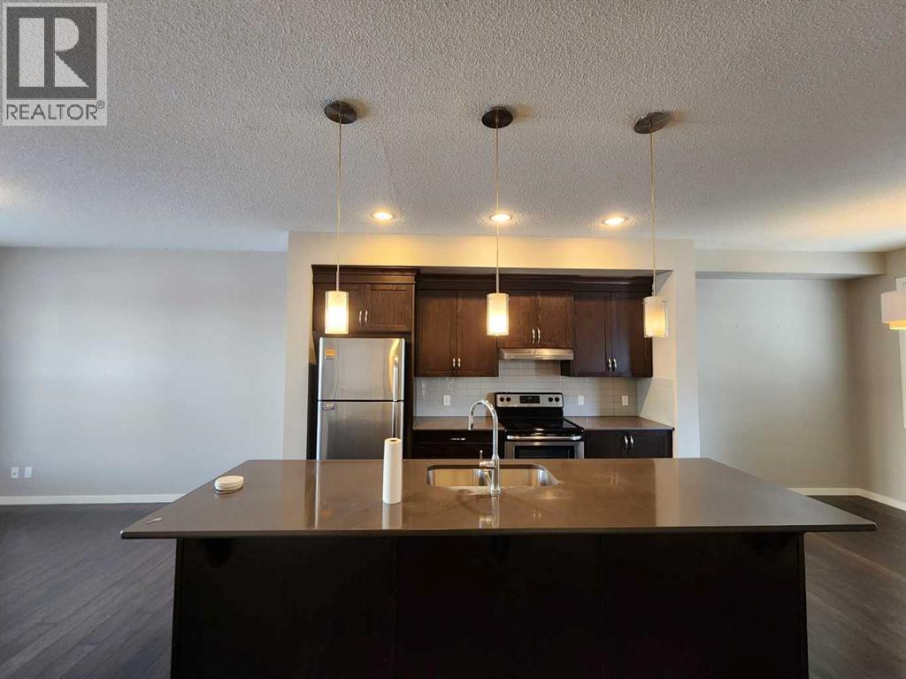 217 Panatella Walk Nw, Calgary, AB - Indoor Photo Showing Kitchen With Stainless Steel Kitchen With Double Sink