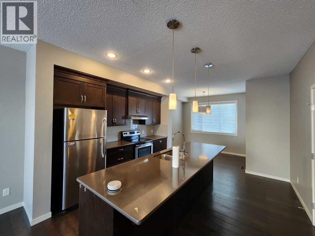 217 Panatella Walk Nw, Calgary, AB - Indoor Photo Showing Kitchen With Stainless Steel Kitchen With Double Sink With Upgraded Kitchen