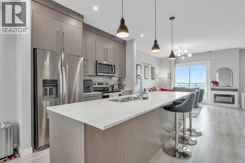 1713 Cornerstone Boulevard Ne, Calgary, AB - Indoor Photo Showing Kitchen With Double Sink With Upgraded Kitchen