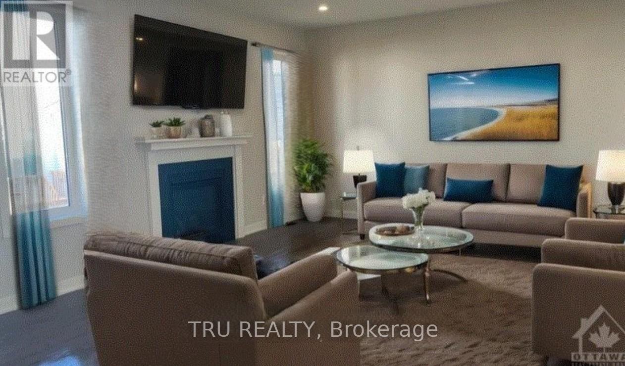 353 Appalachian Circle E, Ottawa, ON - Indoor Photo Showing Living Room With Fireplace