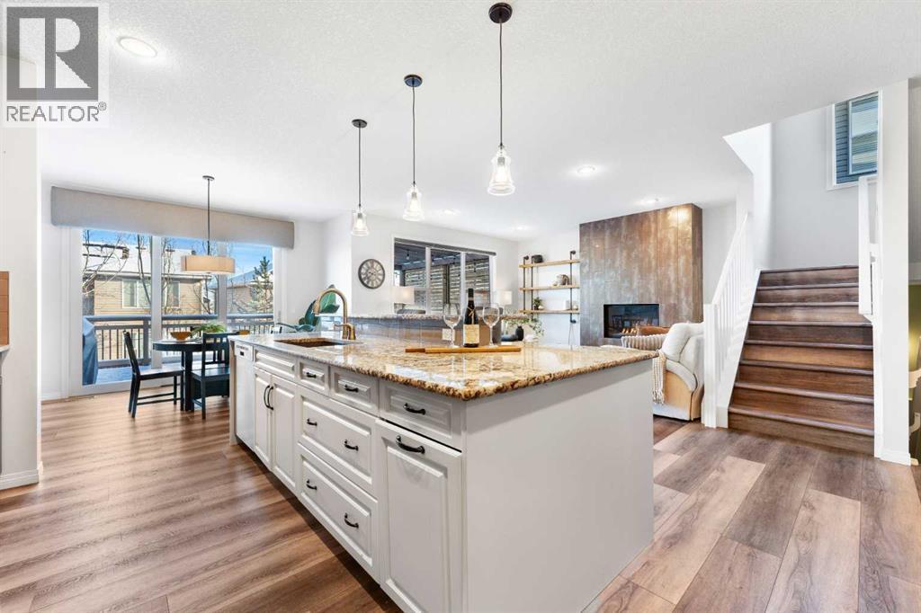 128 Auburn Bay Avenue Se, Calgary, AB - Indoor Photo Showing Kitchen With Upgraded Kitchen