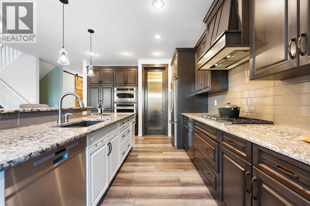 128 Auburn Bay Avenue Se, Calgary, AB - Indoor Photo Showing Kitchen With Upgraded Kitchen