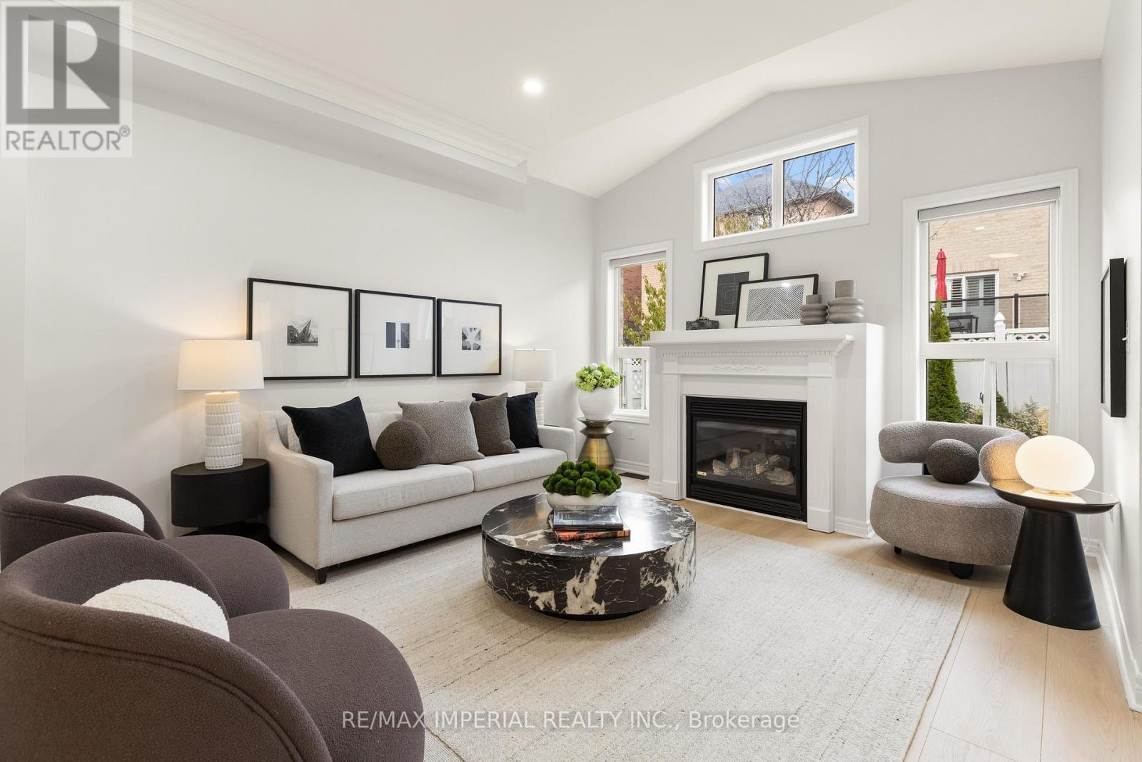 44 Hawkview Boulevard, Vaughan, ON - Indoor Photo Showing Living Room With Fireplace