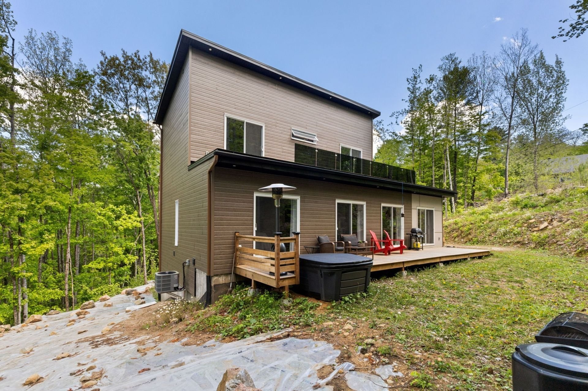 Face arrière - 68 Ch. Réthier, Val-Des-Monts, QC - Outdoor With Deck Patio Veranda With Exterior