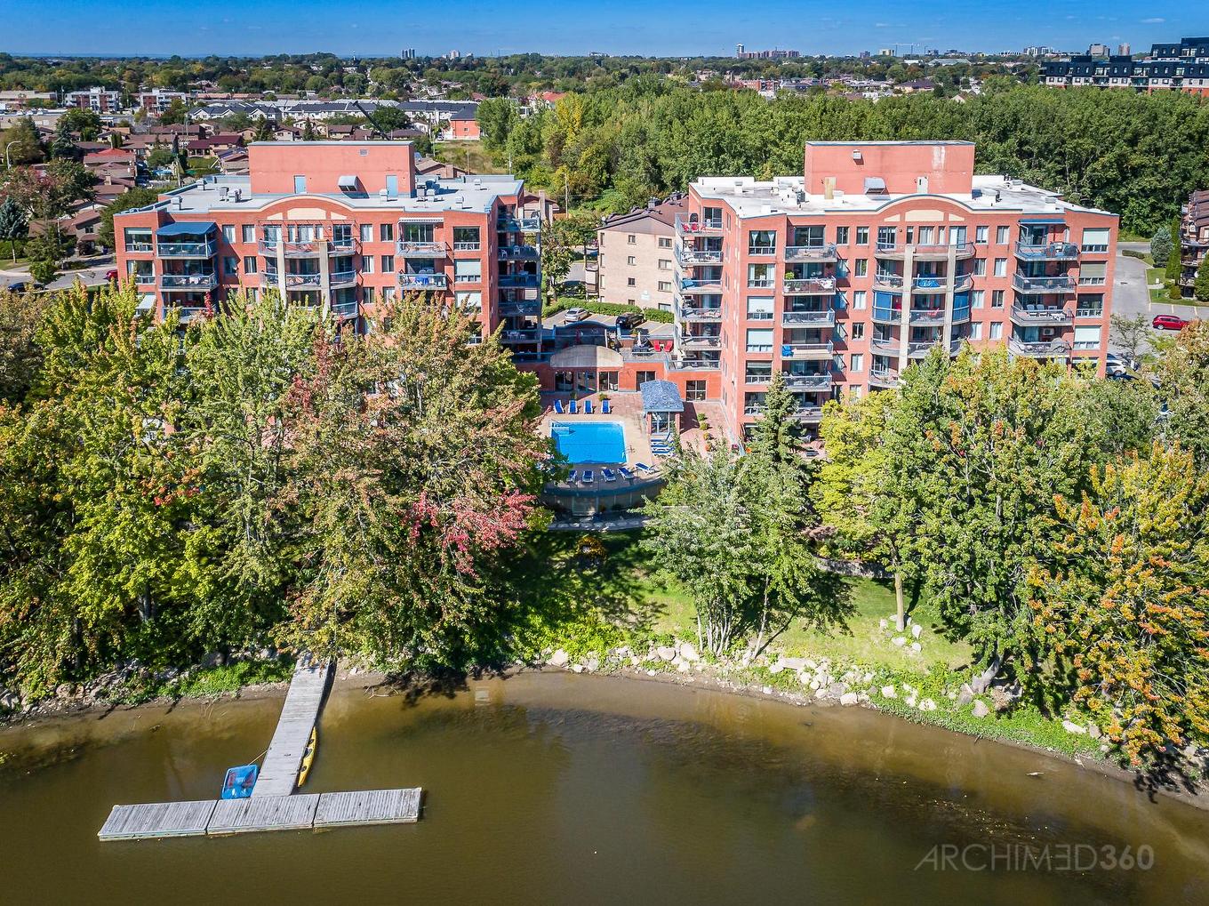 Aerial photo - 506-4460 Ch. Des Cageux, Laval (Chomedey), QC - Outdoor With Body Of Water With View