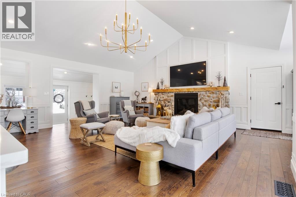 320 Whitmore Drive, Waterloo, ON - Indoor Photo Showing Living Room With Fireplace