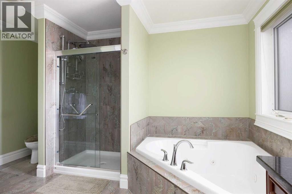 jet tub & custom shower - 145 Fireweed Crescent, Fort Mcmurray, AB - Indoor Photo Showing Bathroom