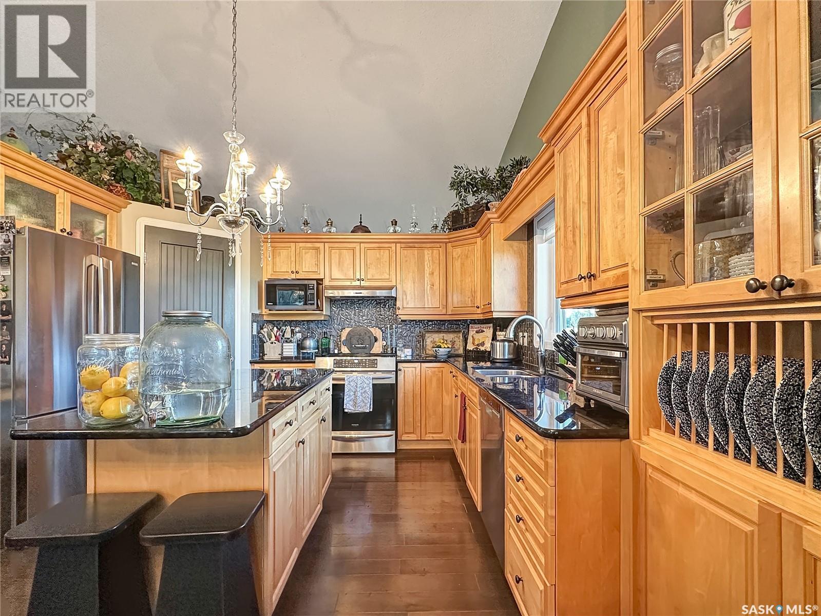 110 Sunset Crescent, Balcarres, SK - Indoor Photo Showing Kitchen With Stainless Steel Kitchen With Double Sink