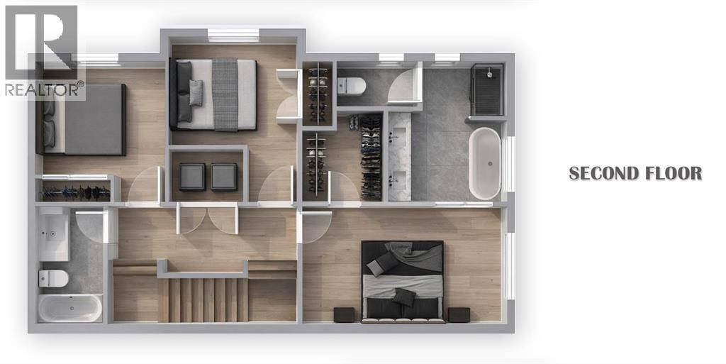 Floorplan of mirrored unit - 2902 14 Avenue, Calgary, AB - Other