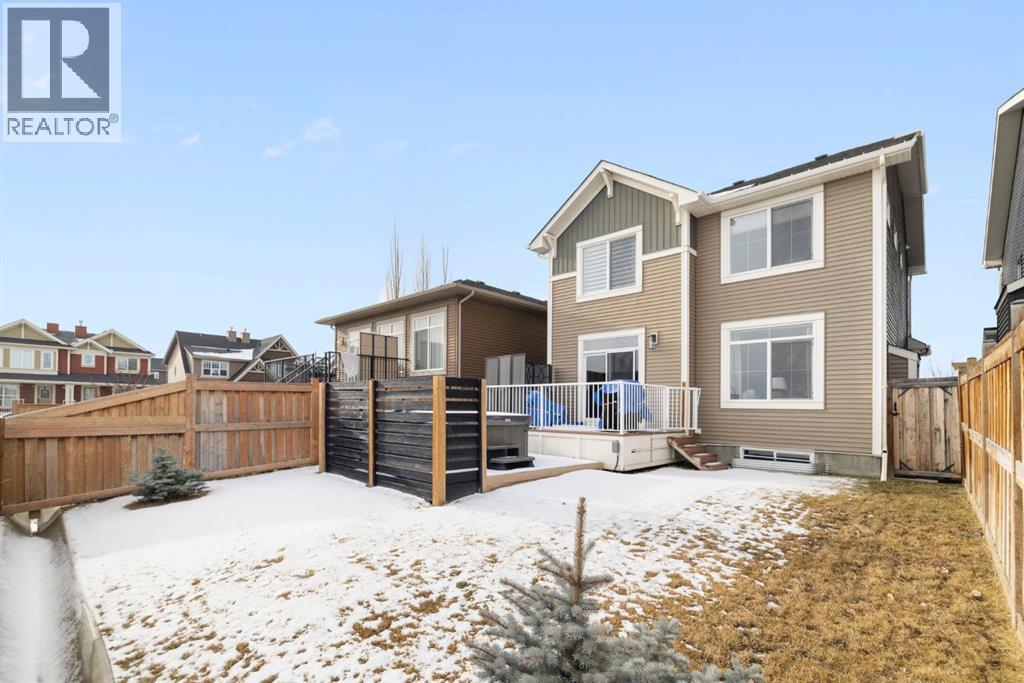 8 Emberside Glen, Cochrane, AB - Outdoor With Deck Patio Veranda With Exterior