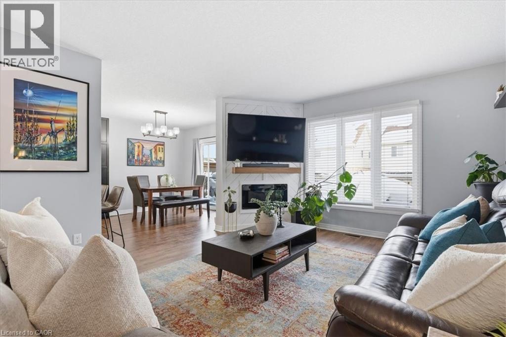 361 Sienna Crescent, Kitchener, ON - Indoor Photo Showing Living Room With Fireplace