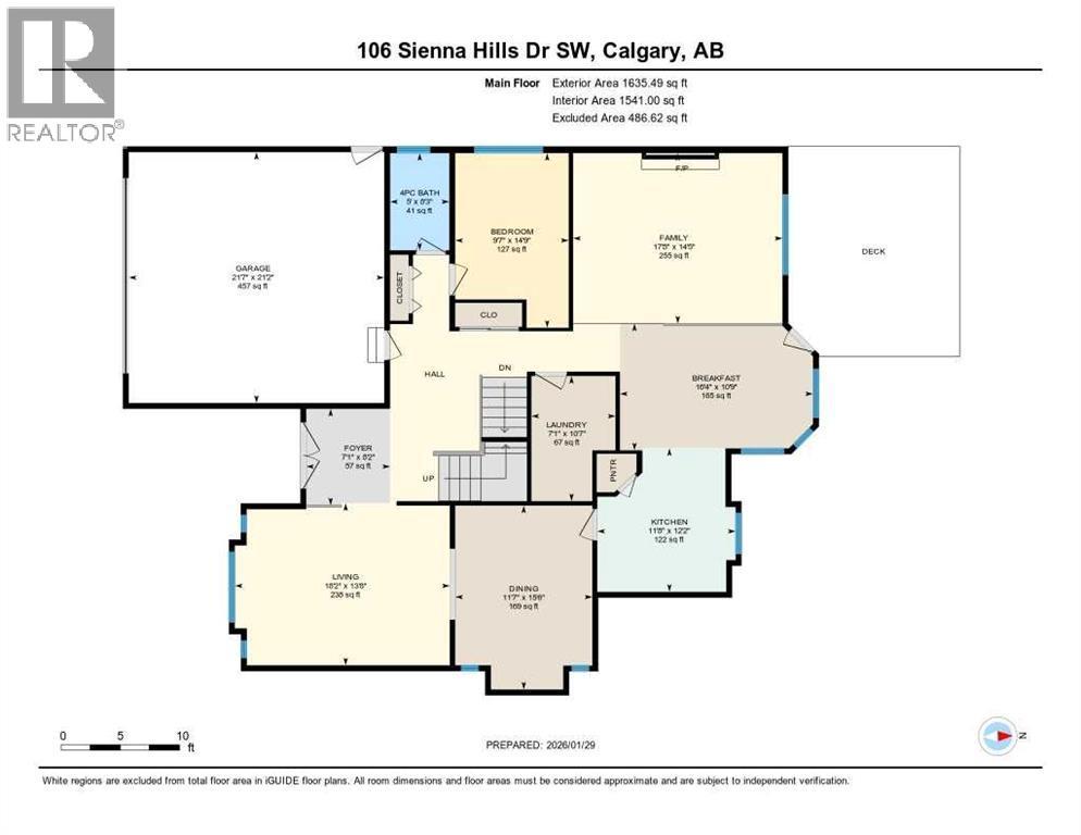 Main Floor Floorplan - 106 Sienna Hills Drive Sw, Calgary, AB - Other