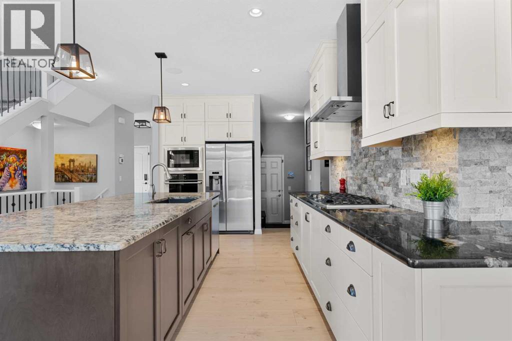 103 Masters Rise Se, Calgary, AB - Indoor Photo Showing Kitchen With Upgraded Kitchen