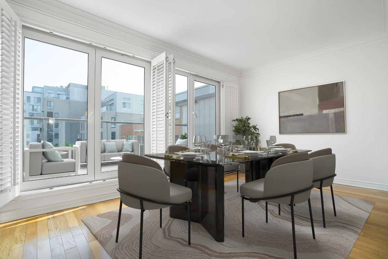 Dining room - 604-355 Rue Berri, Montréal (Ville-Marie), QC - Indoor Photo Showing Dining Room