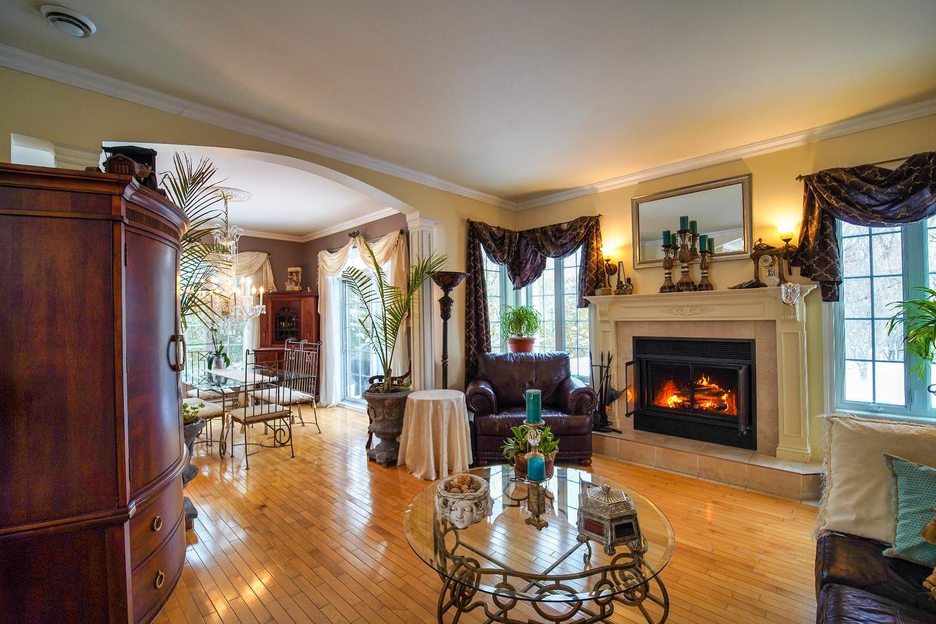 Salon - 10625 Boul. Des Mille-Îles, Laval (Saint-François), QC - Indoor Photo Showing Living Room With Fireplace