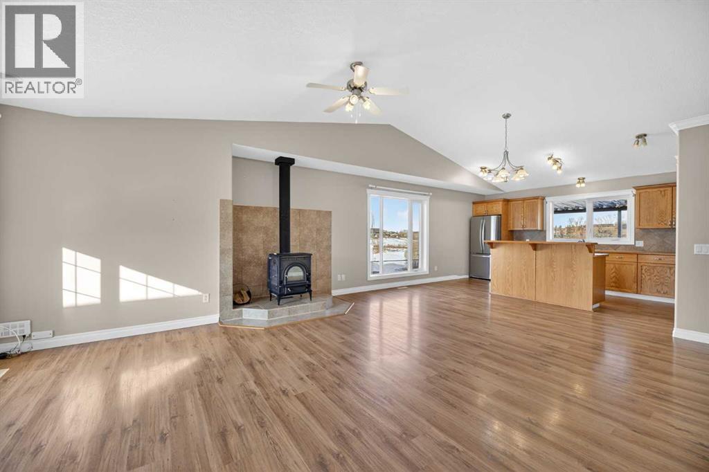 31 Valarosa Drive, Didsbury, AB - Indoor With Fireplace