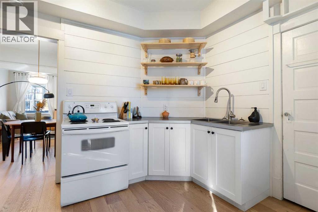 317 18 Avenue Nw, Calgary, AB - Indoor Photo Showing Kitchen With Double Sink