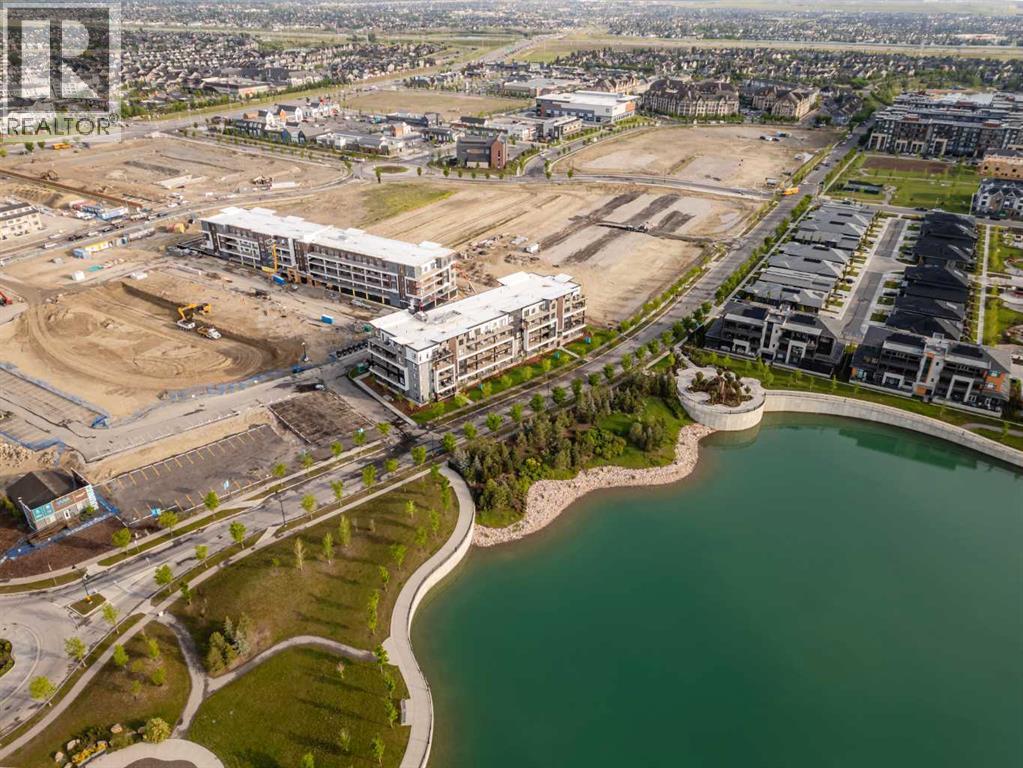 7320, 1802 Mahogany Boulevard Se, Calgary, AB - Outdoor With Body Of Water With View