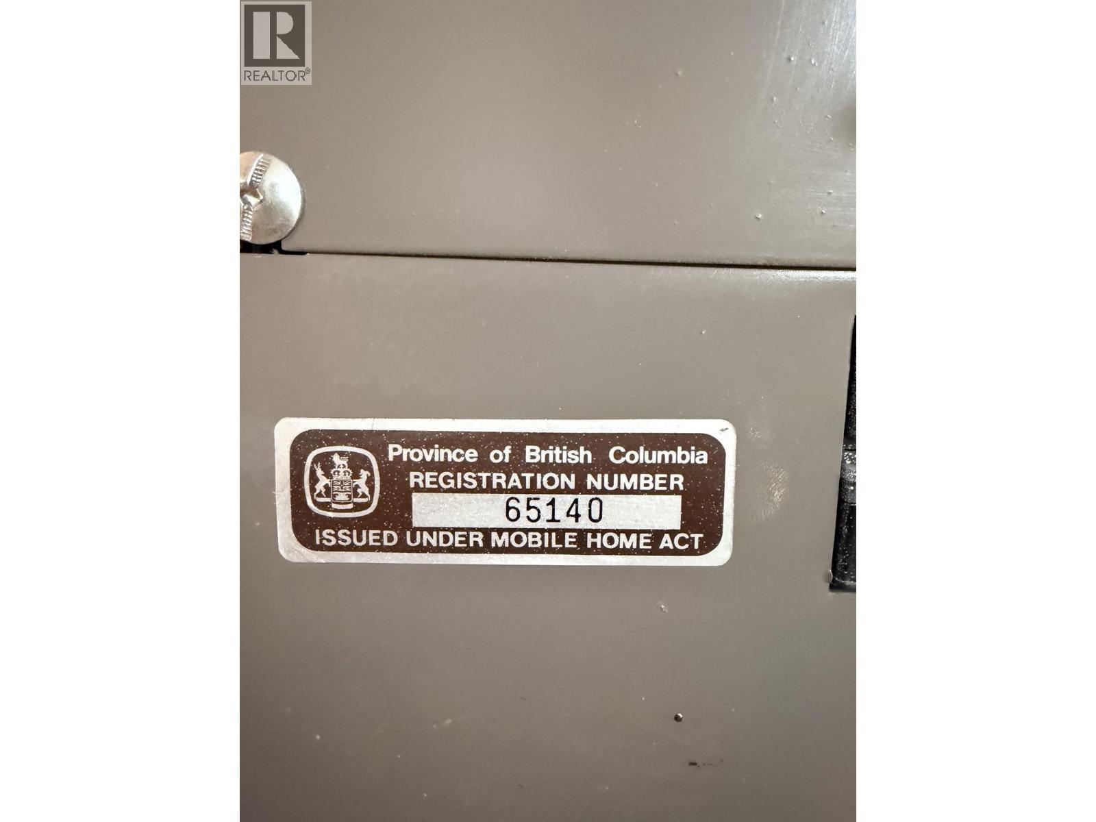MHR sticker - 1421 Erickson Road Unit# 21, Creston, BC