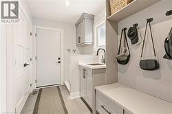 Mudroom with a sink -