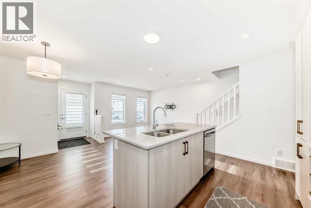8 Cityscape Boulevard Ne, Calgary, AB - Indoor Photo Showing Kitchen With Double Sink